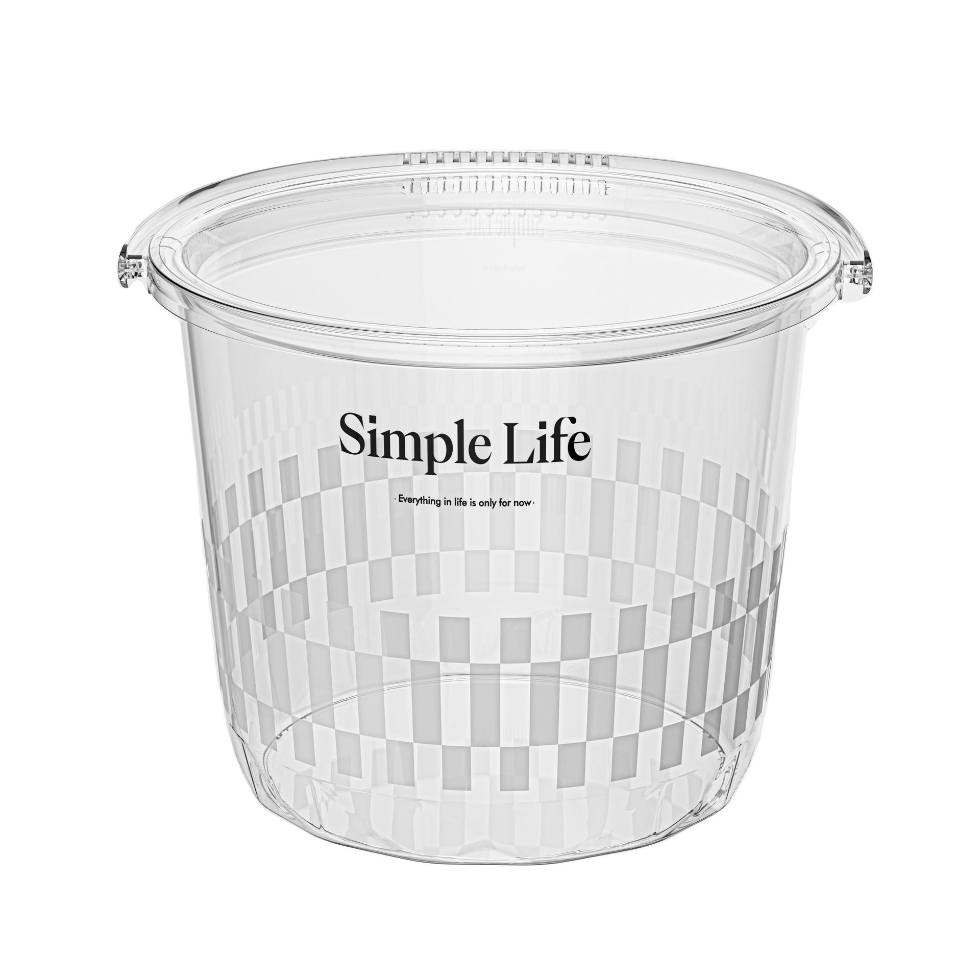 Hl Bucket Household Water Storage Thick Plastic Bucket Laundry Portable Small Bucket Student Dormitory Light Luxury Clear with Cover
