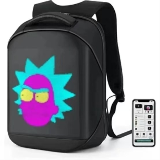 跨境款led广告背包广告播放LED背包显示屏户外双肩旅行LED背包