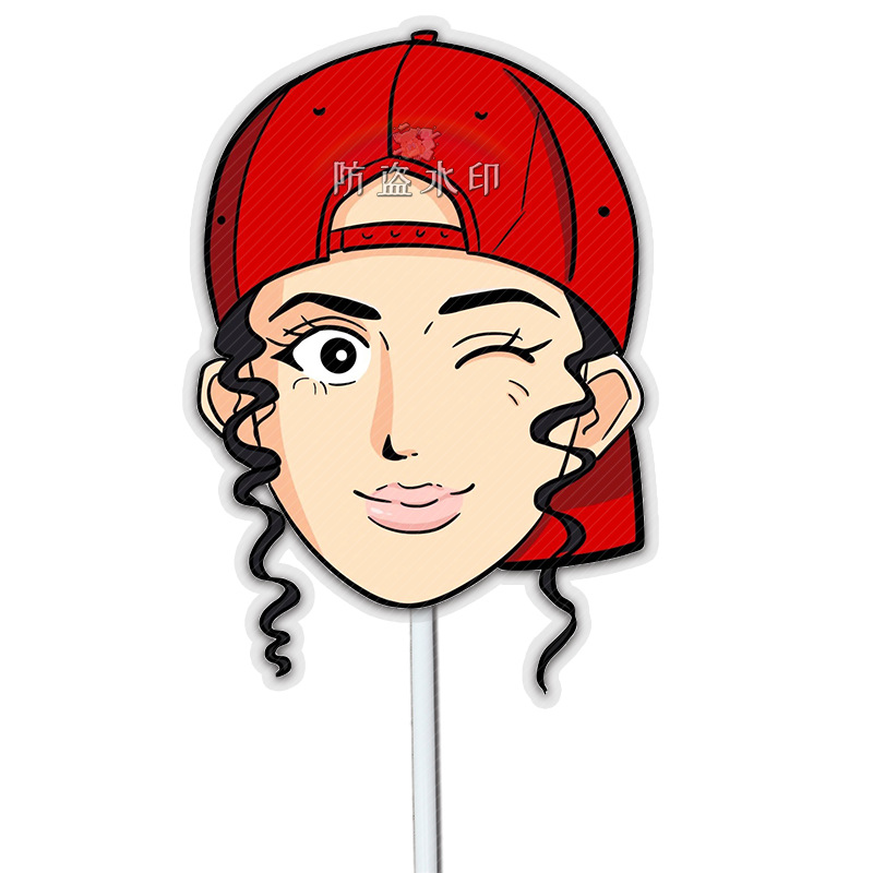 灌篮高手彩子安西光义明星手举面具直播婚礼接亲小道具团建游戏