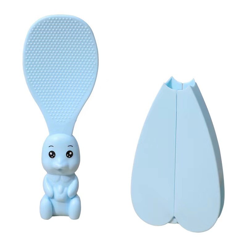 New Rabbit Meal Spoon Dustproof Storage Stand-Able Meal Spoon Household Non-Stick Rice Kitchen Supplies Rice Spoon