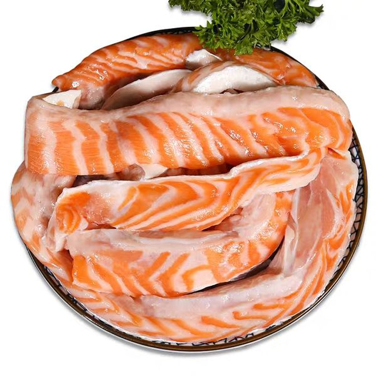 4斤顺丰包邮三文鱼肚腩条无骨无刺大块鱼腩条-阿里巴巴