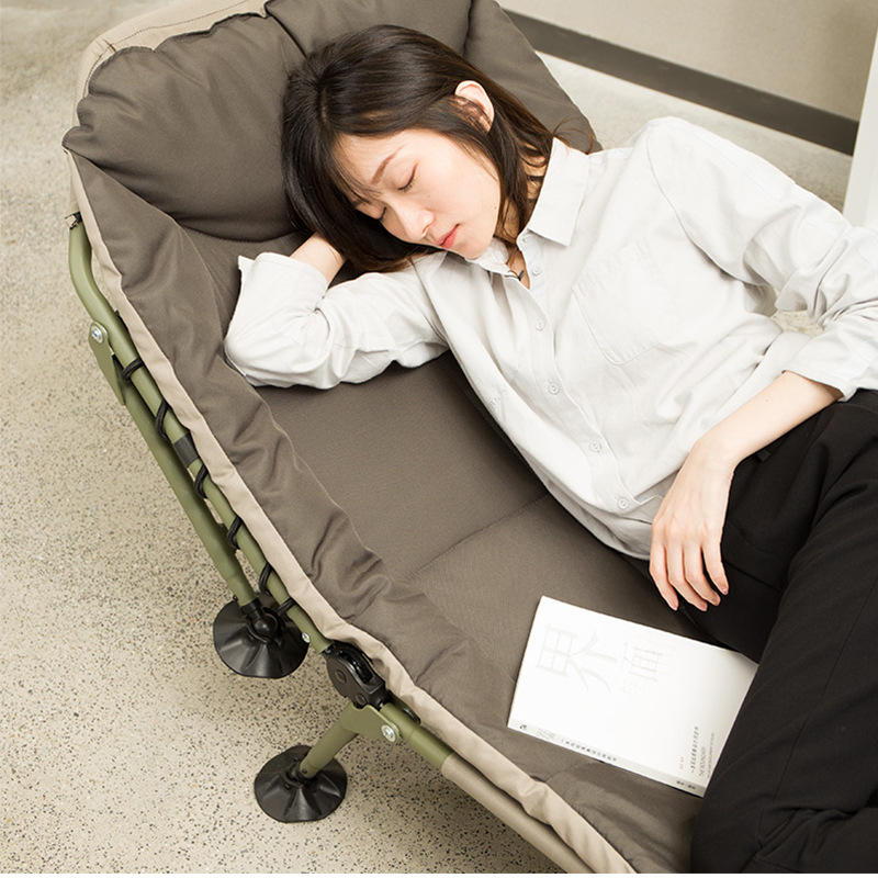 倍尔德午睡折叠床办公室午休床单人便携躺椅家用简易行军床陪护床