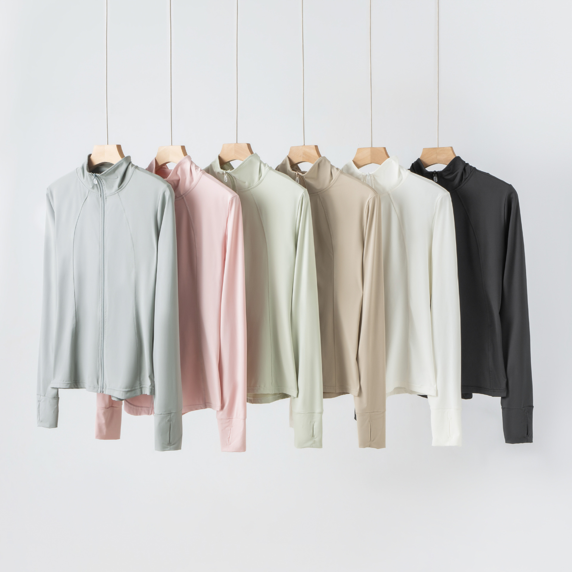 锦纶原纱防晒衣upf50 防晒服休闲运动防晒透气开衫连拉外套-阿里巴巴