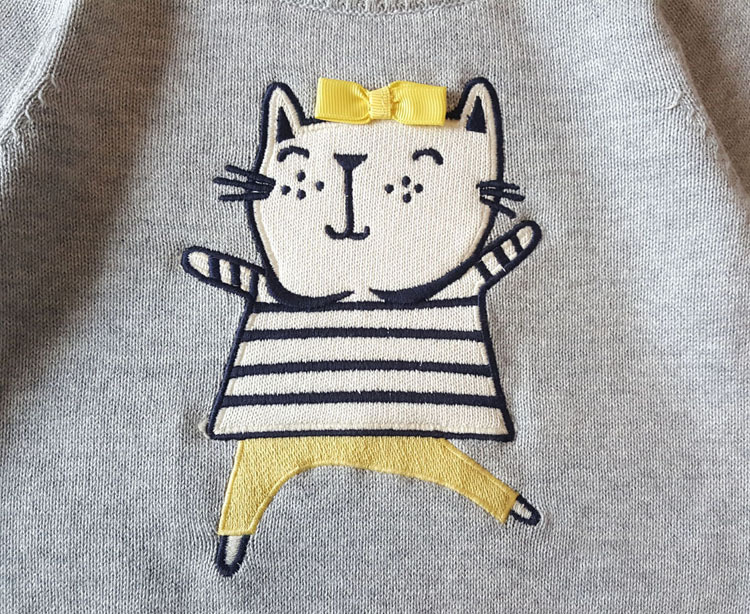 欧美风格儿童棉线衣电脑绣花图案儿童毛衣批发跨境货源男女服装