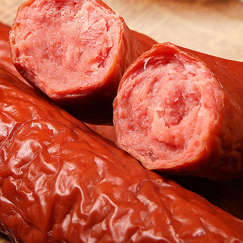 哈尔滨红肠黑木炭烤东北香肠腊肠熟食肉类零食烟熏火腿肠220g/袋