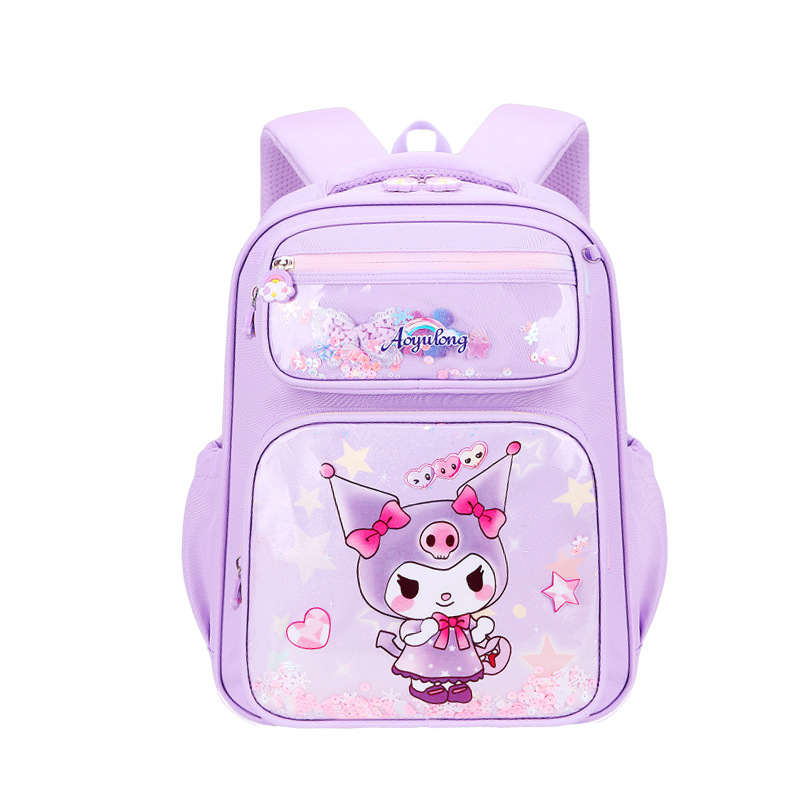 2024 New Sequin Burden Reduction Cartoon Cute Primary School Student Backpack Primary School Student Schoolbag Grade 1-6