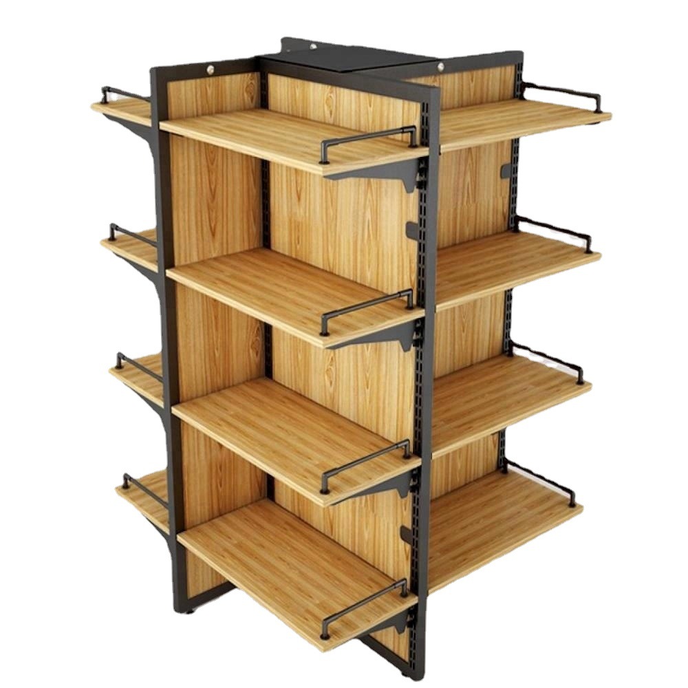 单双面木质货架商超货架