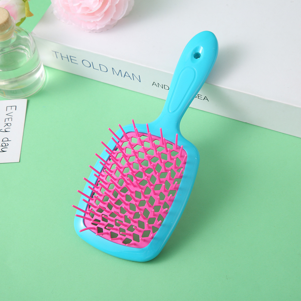 Cross-Border European and American Color Mesh Comb for Women Only Long Hair Tangle Teezer Curly Hair Hairdressing Massage Comb in Stock Wholesale