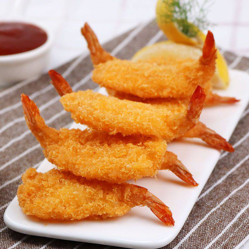 黄金蝴蝶虾一盒约58-60枚海鲜油炸裹粉虾面包虾炸虾商用批发-阿里巴巴
