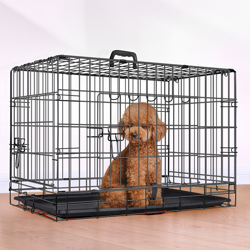 加粗出口品质狗笼折叠铁丝笼狗笼子小中型犬运输笼宠物笼子-阿里巴巴