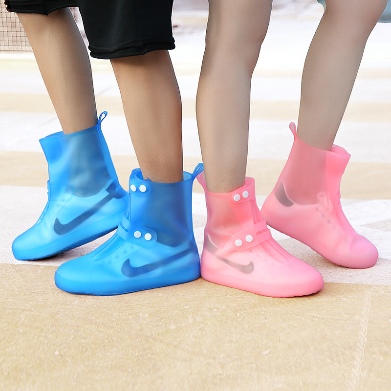 [Generation] Qualcomm Waterproof Overshoe Non-Slip Thickening and Wear-Resistant Rain Boots PVC Shoe Cover Waterproof Rainy Day Booties Artifact