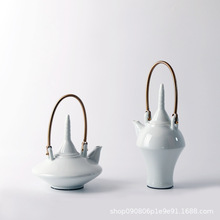 新中式陶瓷禅意茶具茶壶软装饰品摆件家居样板板茶室茶几桌面摆设