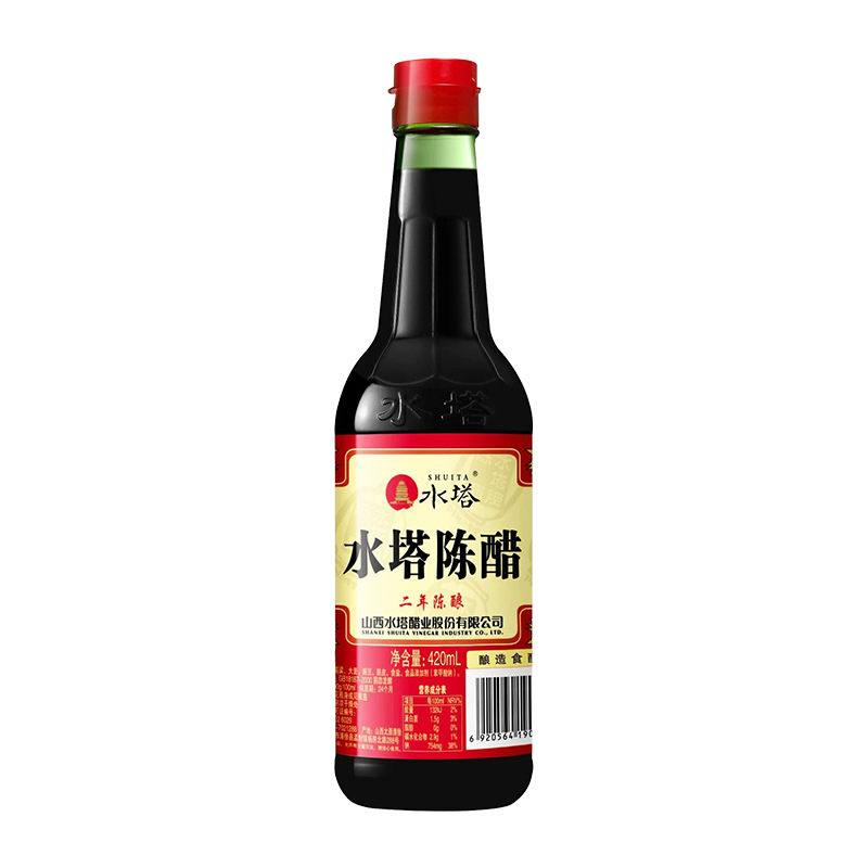 水塔二年陈醋420ml 家用食用蘸饺子凉拌特产粮食酿造调味烹饪