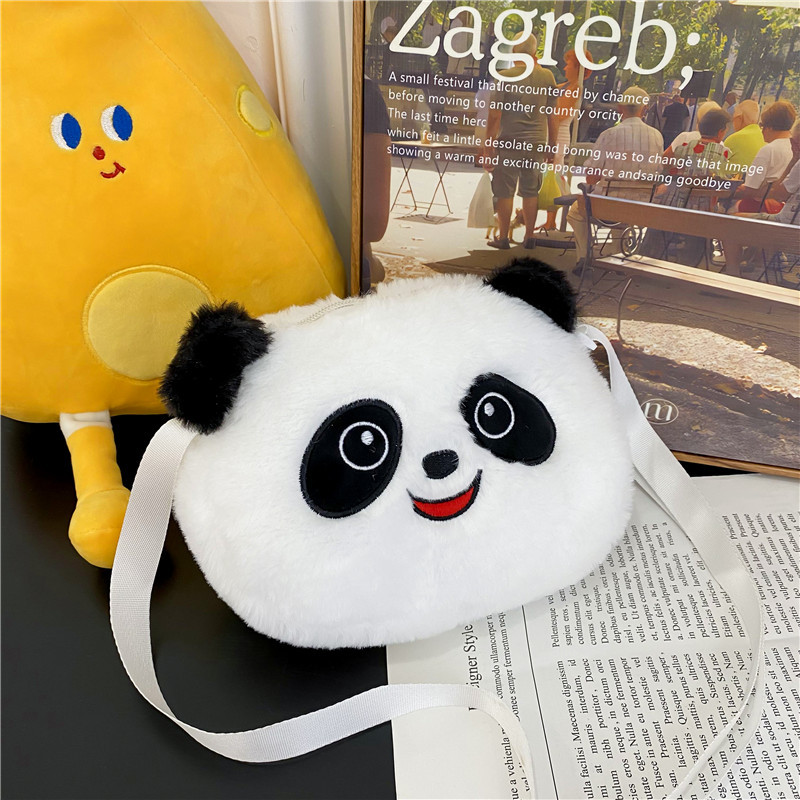 New Plush Toy Bag Panda Cartoon Creative Cute Prize Claw Doll Single Shoulder Backpack Crossbody Bag Internet Celebrity Girls