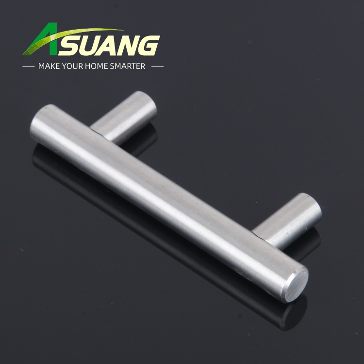 不锈钢T型小拉手长圆管T型实心空心拉手衣橱柜鞋柜抽屉高品质把手