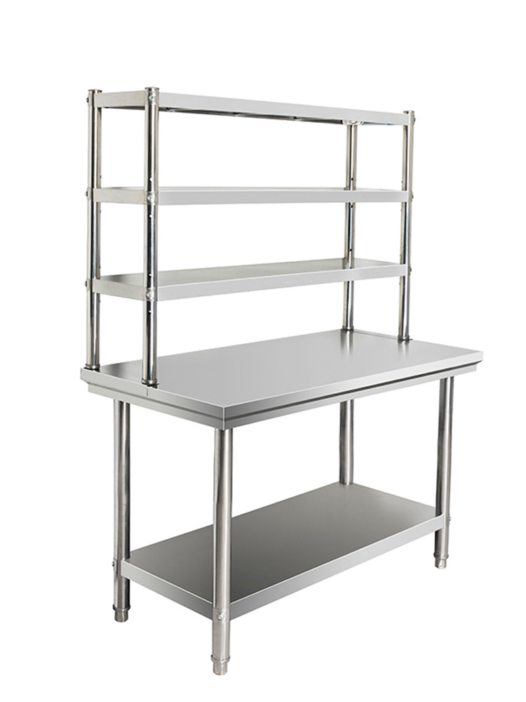 厨房不锈钢工作台饭店操作台切菜桌子打荷打包台收纳置物台面立架