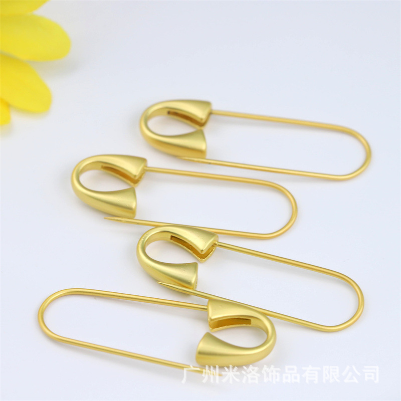 Alluvial Gold Color Retention Gilded Pin DIY Handmade Jewelry Accessories Hand Necklace Homemade Brooch Simple Safety Pin Material