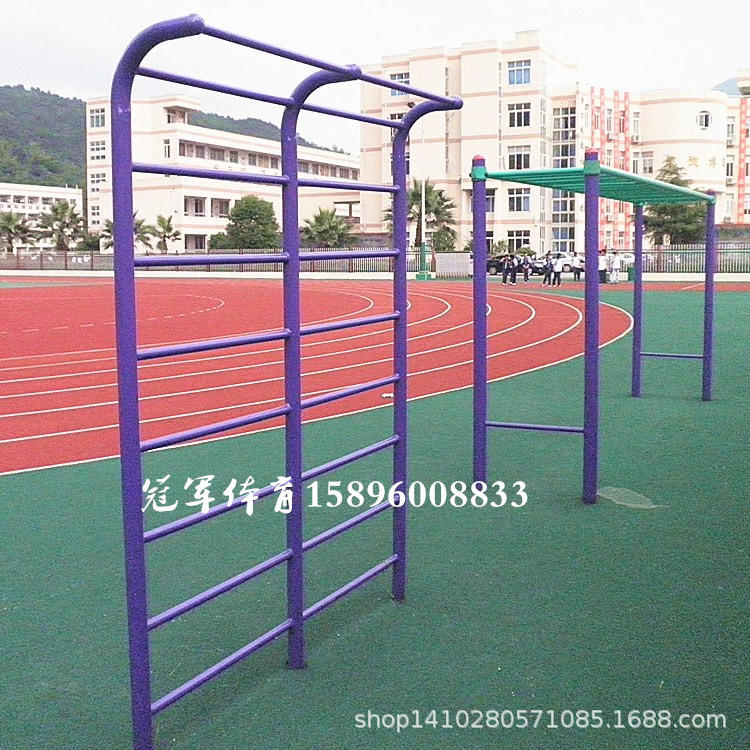 学校体育场体操肋木架 双格肋木攀爬架 地埋预埋三格肋木架定制