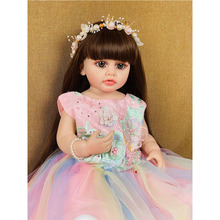 新款重生娃娃 粉色女孩玩具 全搪胶可水洗仿真婴儿玩具 批发代发