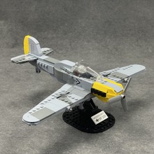 第三方积木1344飞机二战军事德军BF-109战斗机歼机小颗粒拼装玩具
