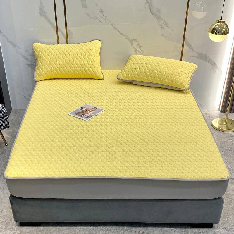 泰国乳胶凉席三件套床笠款夏季冰丝席1.5米1.8m床可折叠水洗垫子