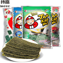 泰国进口 老板仔海苔片32g原味香辣大片脆海苔即食紫菜休闲零食品