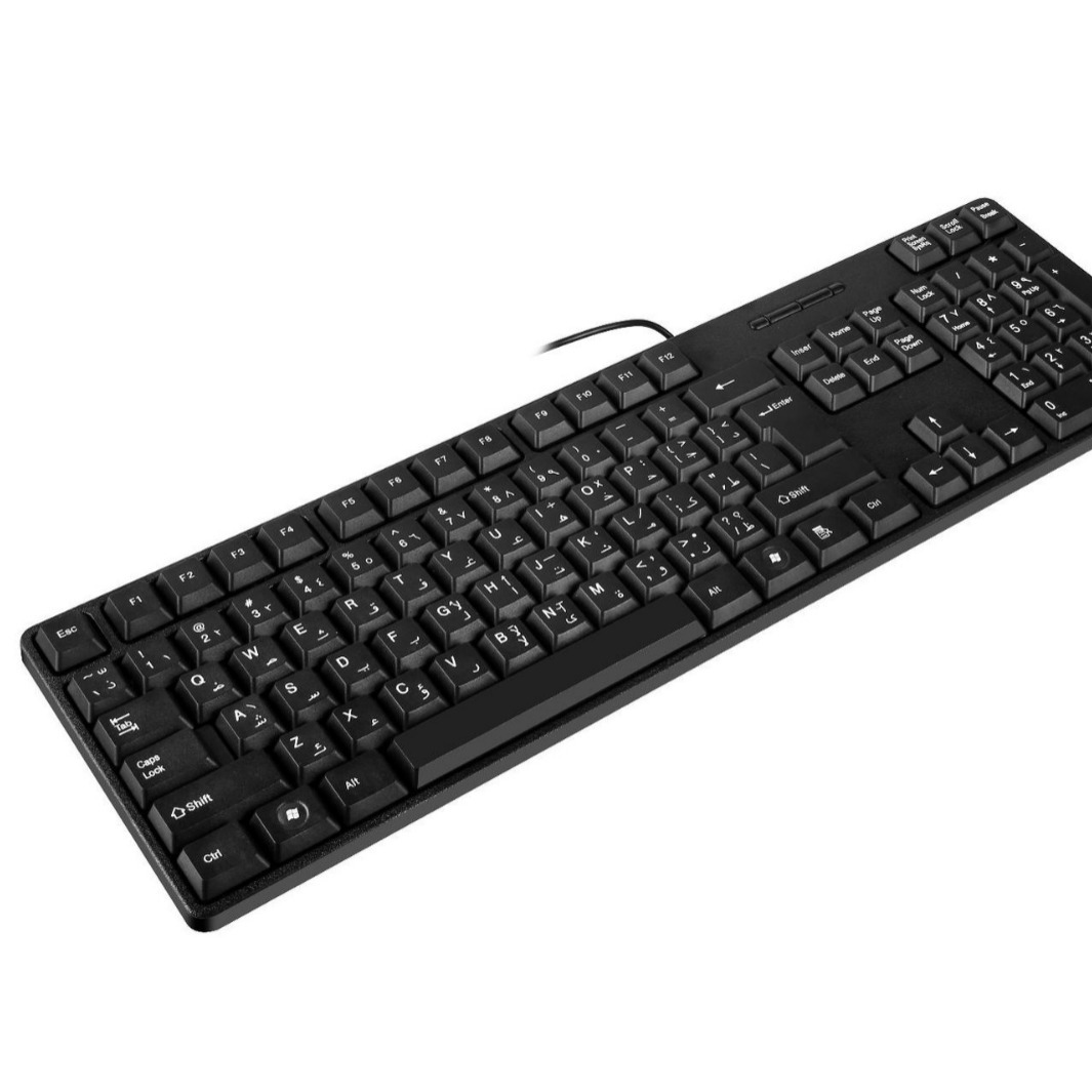 中性有线阿拉伯英文MC689台式机电脑光电笔记本 现货商务键盘