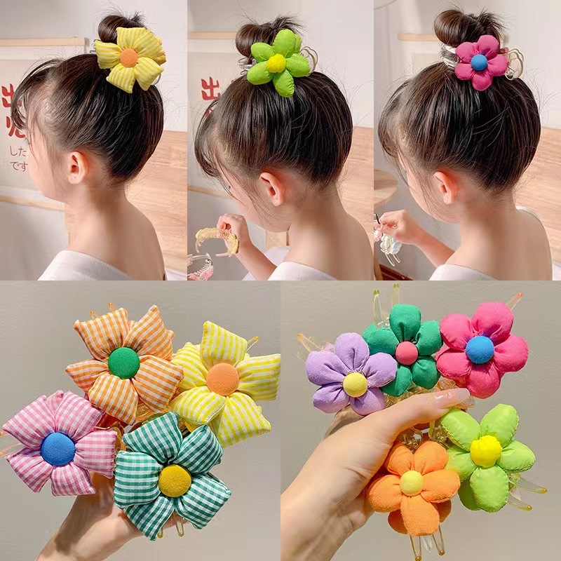 Children's Bun Updo Gadget Cute Baby Ponytail Clip Hair Accessories Girl's Bud Clip Does Not Hurt Hairpin Headdress