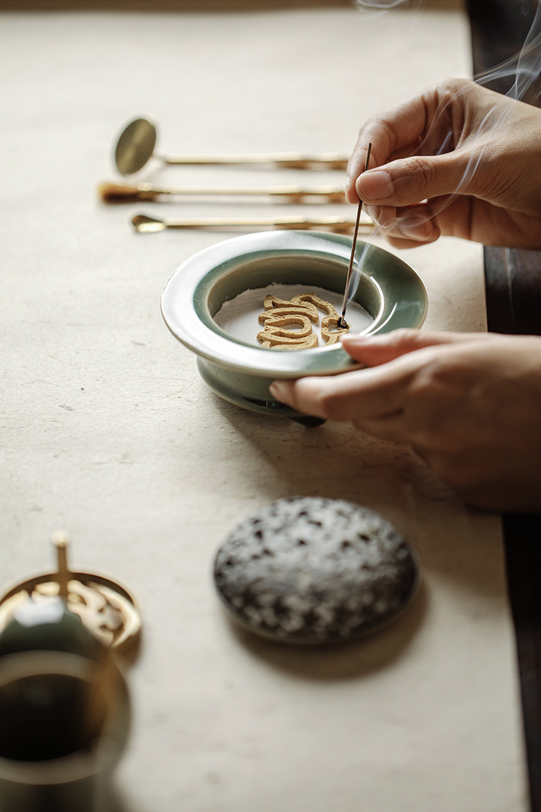 香道打香篆套装纯铜香炉工具香道用具入门家用檀香沉香薰香炉香攥