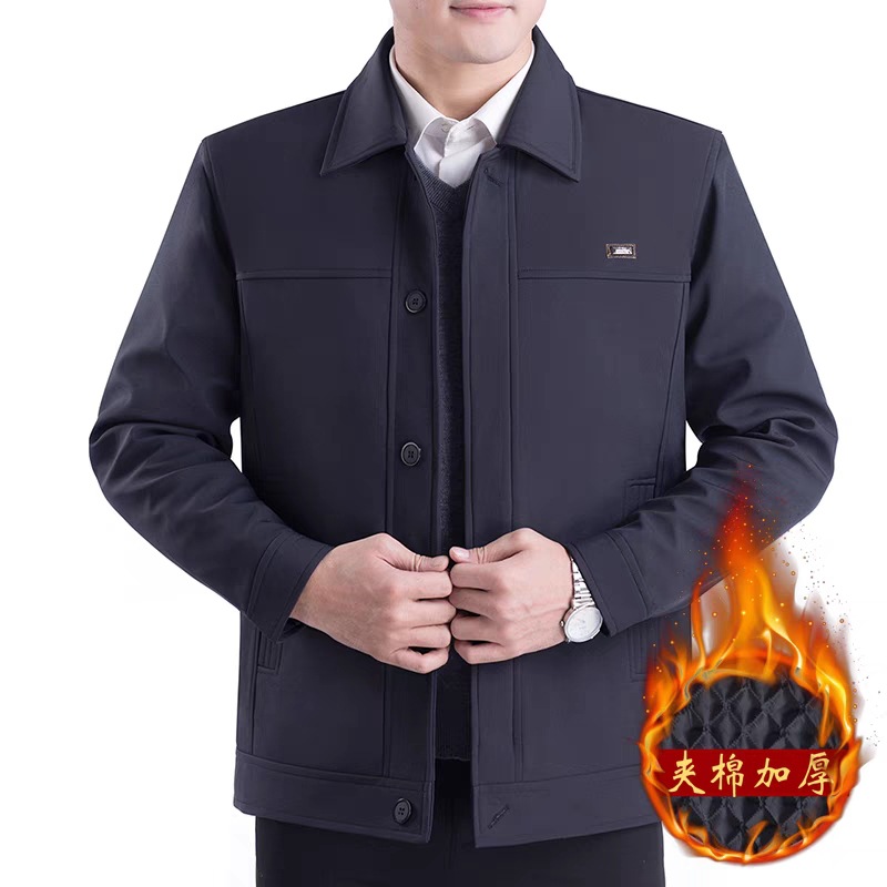 Dad Spring and Autumn Coat Men's Middle-Aged People's Jacket Men's Casual Men's Jacket for Middle-Aged and Elderly People Autumn outside