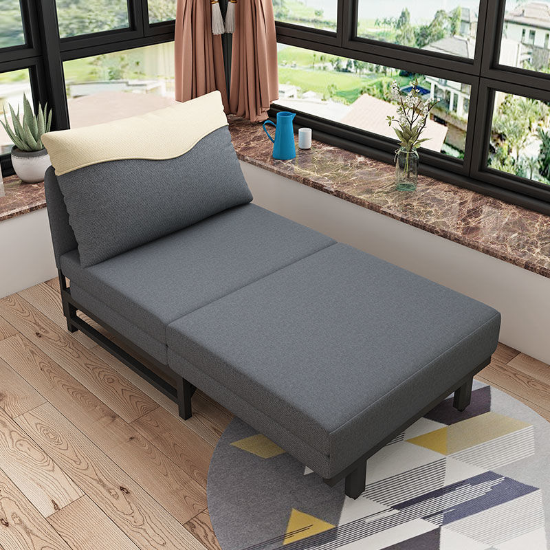 单人沙发床多功能阳台书房卧室客厅可折叠推拉两用小户型布艺沙发