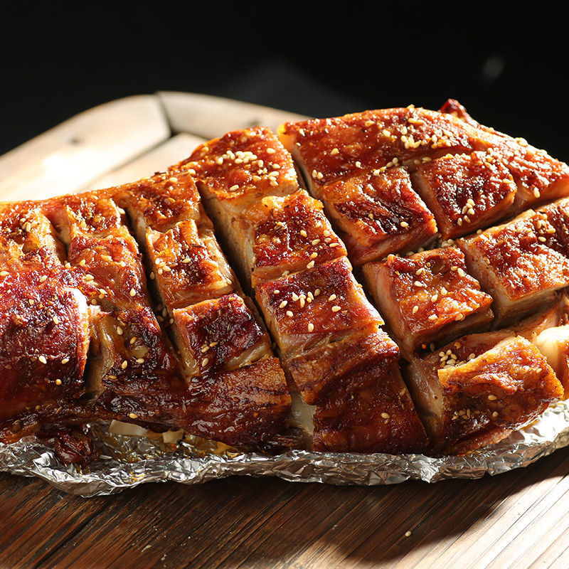 内蒙古现烤羊腿羊肉新鲜呼伦贝尔特产炭火现烤羊排即食烧烤送蘸料