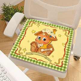 星星人坐垫冬季毛绒仿羊绒坐垫卡通学生教室办公室久坐屁垫椅垫