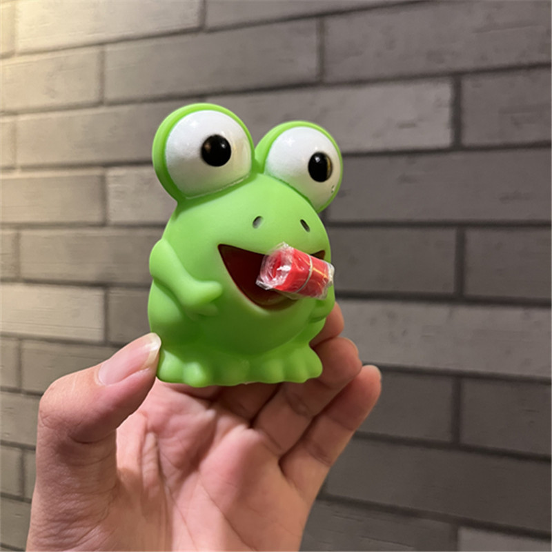 Cross-Border Frog Sticking Tongue out Pinle Keroppi Little Dinosaur Squishy Toys Decompression Vent Ball Training Institution