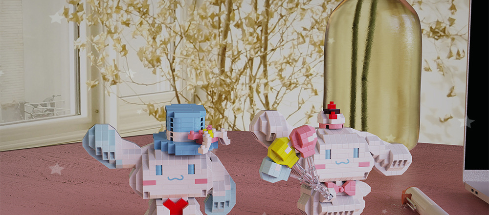 极嘉6034梦幻精灵小型可爱摆件桌面女孩系列微颗粒拼装积木玩具