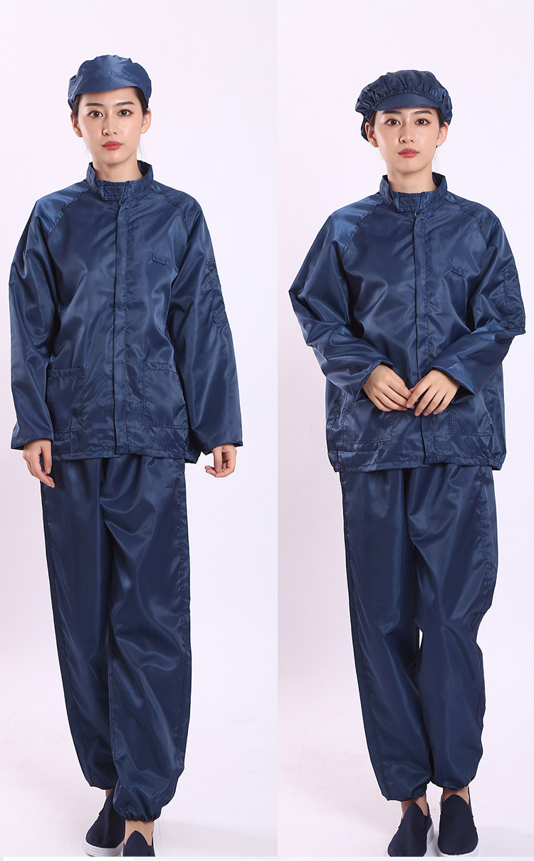 厂家批发工厂车间无尘服防静电工作服套装男女分体防静电无尘衣服