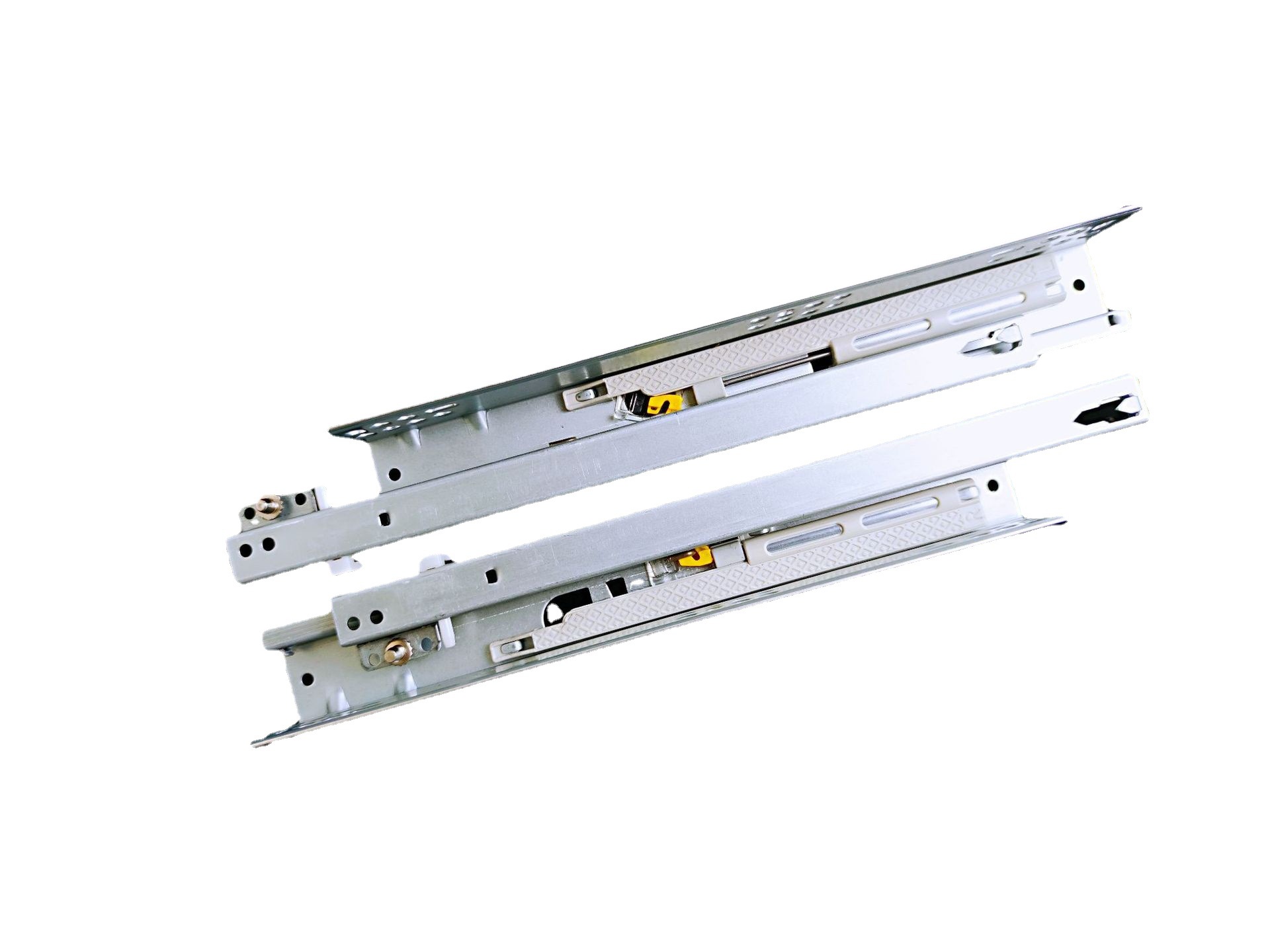 托底隐藏滑轨导轨二节自吸阻尼静音缓冲抽屉轨道托底轨道