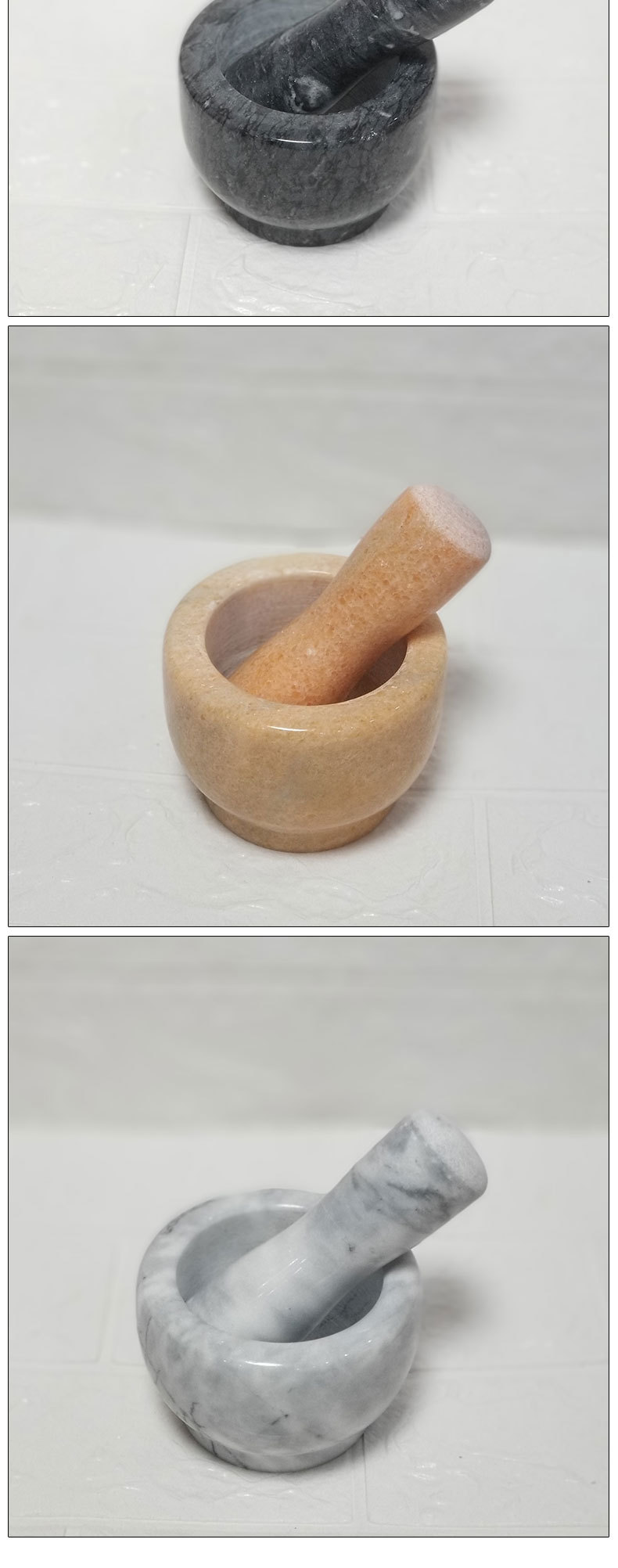 大理石蒜臼 石头 玉石蒜缸 石臼 蒜蓉盅 捣蒜器厂家 蒜臼子