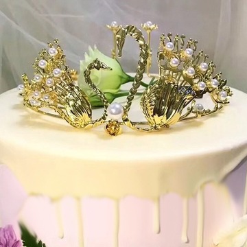 生日皇冠女王成人黑色皇冠公主头饰皇冠皇冠七夕浪漫生日蛋糕装饰