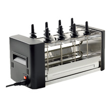 B713电烧烤炉烤串机家用小型自动旋转室内无烟烧烤机烤羊肉串神器