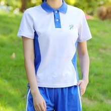 校服深圳市中学生夏装男女款短袖上衣夏季短裤运动服套装一件代发