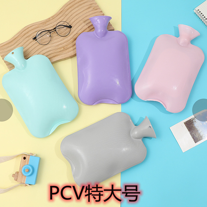 Winter Rubber Hot Water Bag Water Injection Irrigation Hand Warmer Safety Anti-Scald Nostalgic Hot-Water Bag Factory Direct Sales Generation Hair