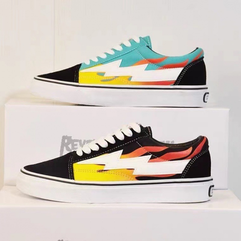 帆布鞋男夏季复仇闪电风暴revenge 复古x潮流百搭板鞋