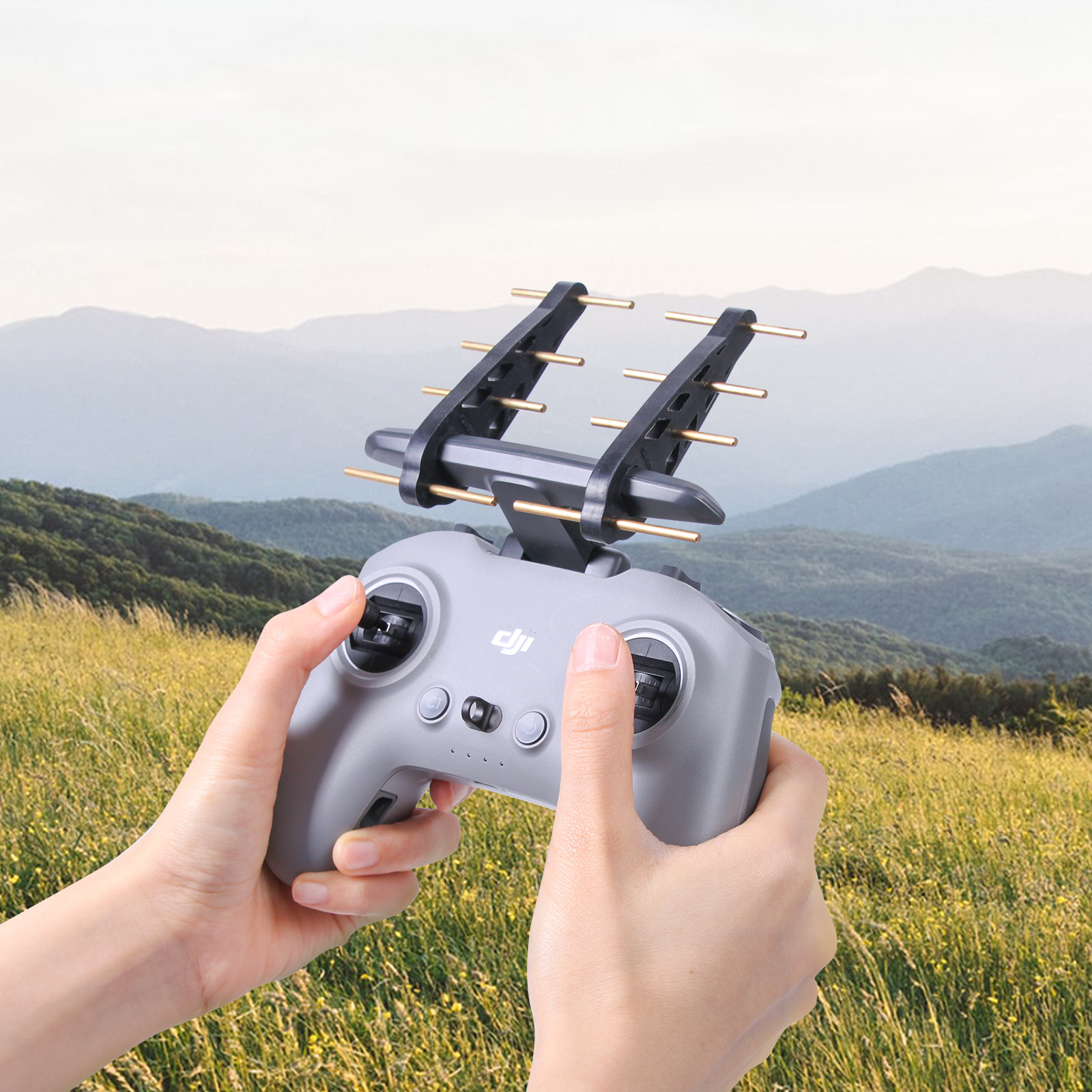 适用于大疆dji fpv遥控器2八木天线2.4/5.8ghz硅胶信号增强器