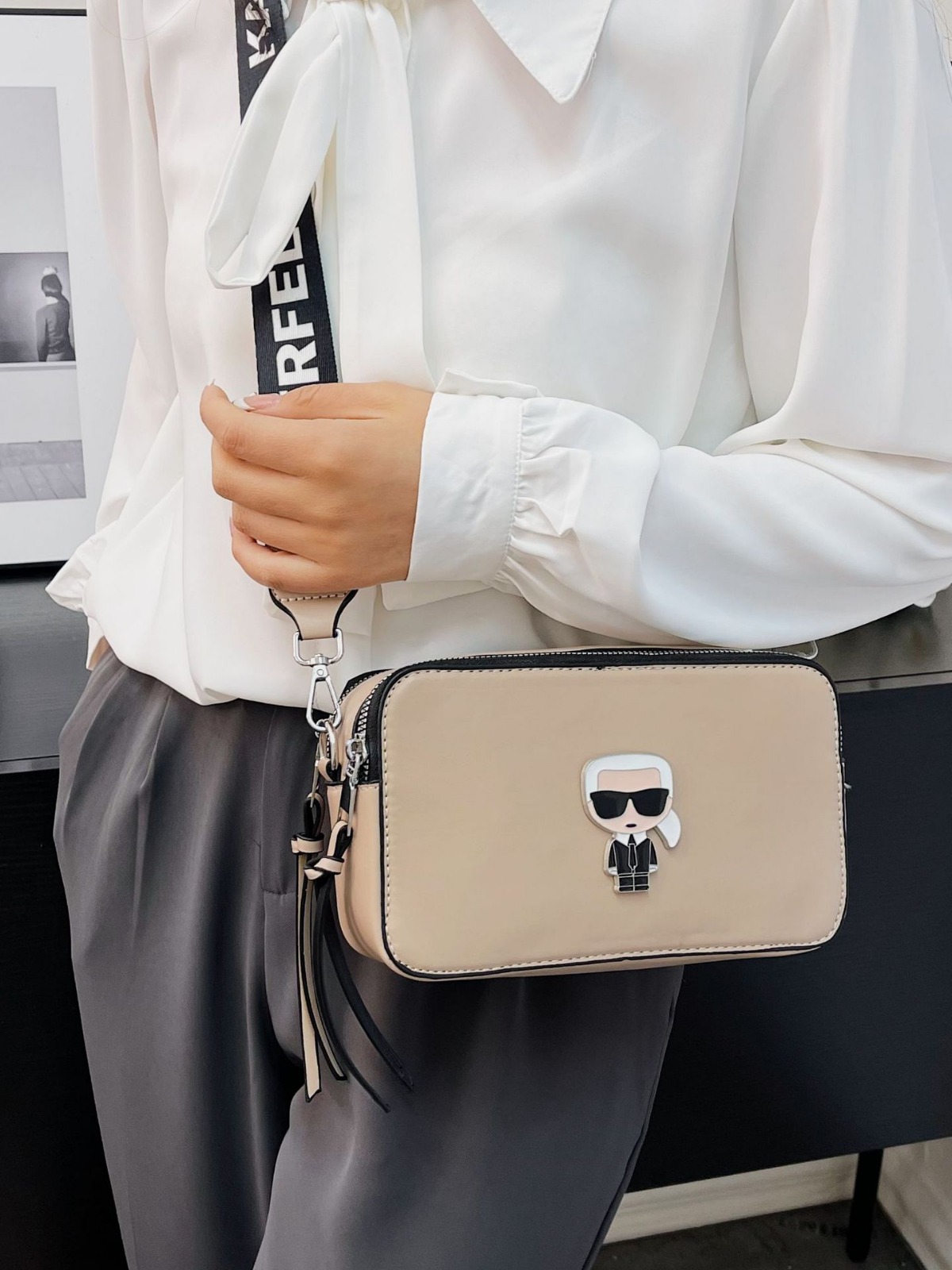 Cartoon Creative Shoulder Bag 2024 New Korean Style Trendy Pu Chain Small Square Bag Fashionable Casual Crossbody Women's Bag