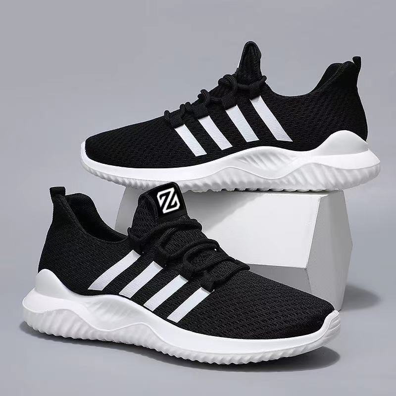 Men's Sneakers Spring and Autumn New Youth Breathable Flat Korean Style Trendy Casual Running Student Sports Men's Shoes