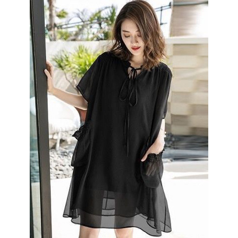 大码女超轻薄新款宽松胖mm遮肉连衣裙女加肥加大码女装低价吊带裙