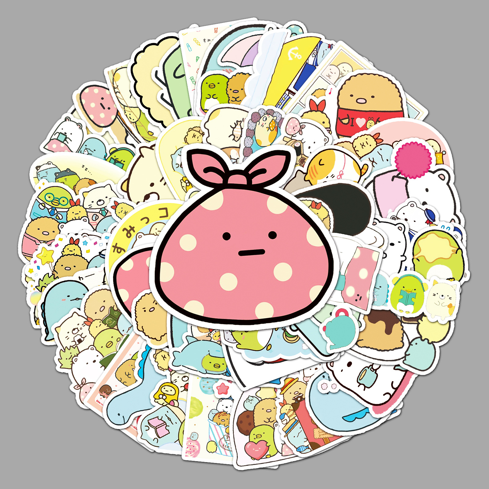 50张角落生物创意潮流涂鸦贴纸行李箱笔记本电脑汽车外贸装饰贴纸