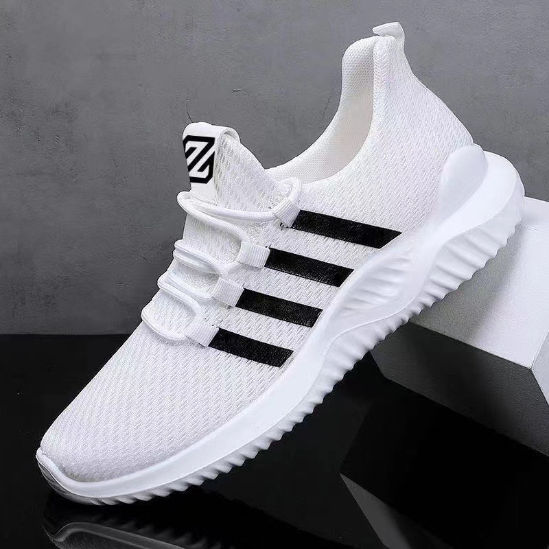 2022 Spring, Summer and Autumn Korean Style Boys Low-Top Soft Bottom Stylish Sneaker Mesh Front Lace-up Men's Casual Shoes