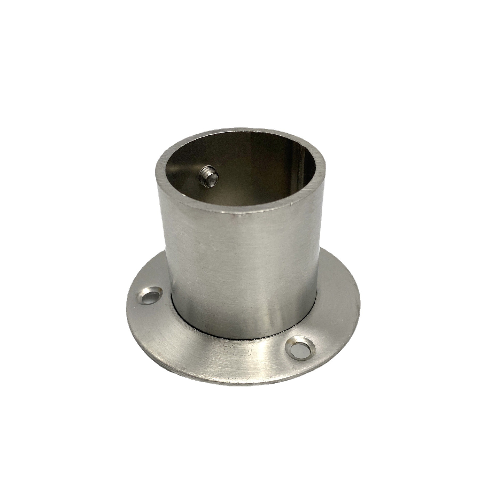 厂家直销不锈钢挂衣杆法兰座高脚法兰座衣柜配件浴帘杆管座高兰